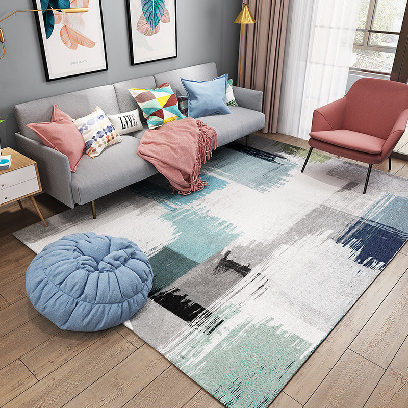 Avelena | Chic Postmodernismus Teppich Multi Color Steampunk Teppich Synthetik Haustierfreundlich Fleckenresistent Rutschfeste Unterlage Teppich für Zuhause