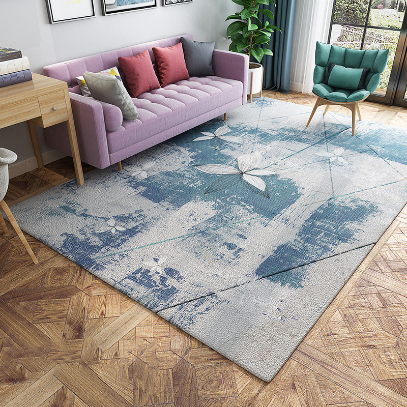Avelena | Chic Postmodernismus Teppich Multi Color Steampunk Teppich Synthetik Haustierfreundlich Fleckenresistent Rutschfeste Unterlage Teppich für Zuhause