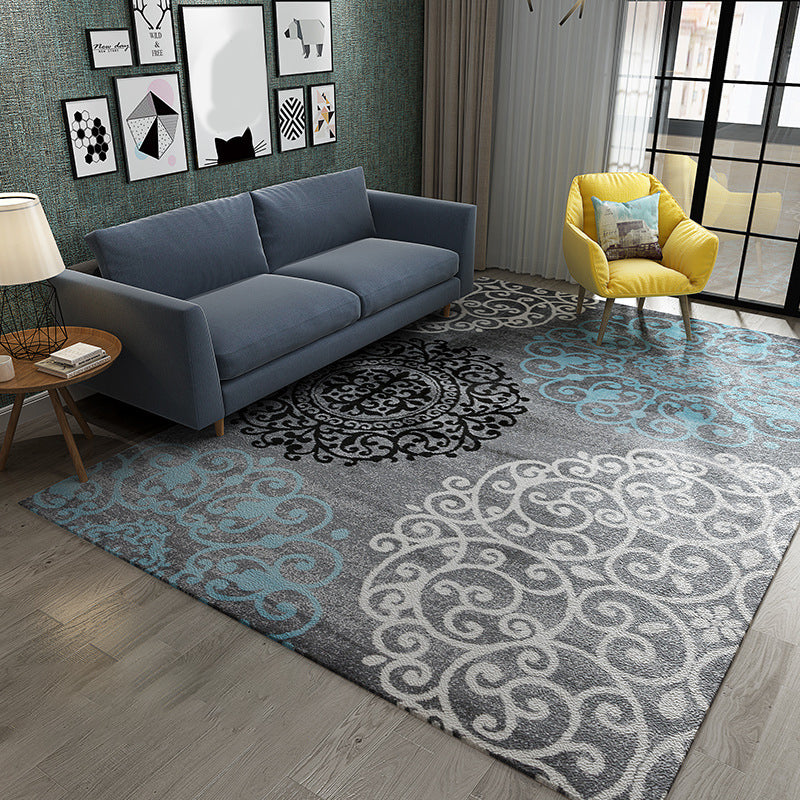 Avelena | Chic Postmodernismus Teppich Multi Color Steampunk Teppich Synthetik Haustierfreundlich Fleckenresistent Rutschfeste Unterlage Teppich für Zuhause
