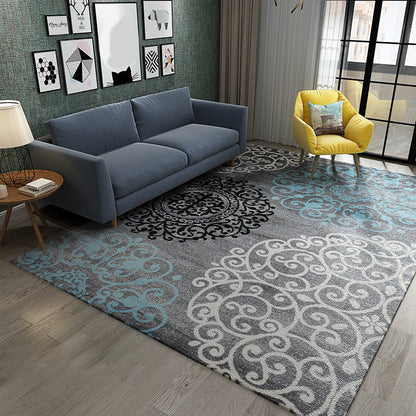 Avelena | Chic Postmodernismus Teppich Multi Color Steampunk Teppich Synthetik Haustierfreundlich Fleckenresistent Rutschfeste Unterlage Teppich für Zuhause