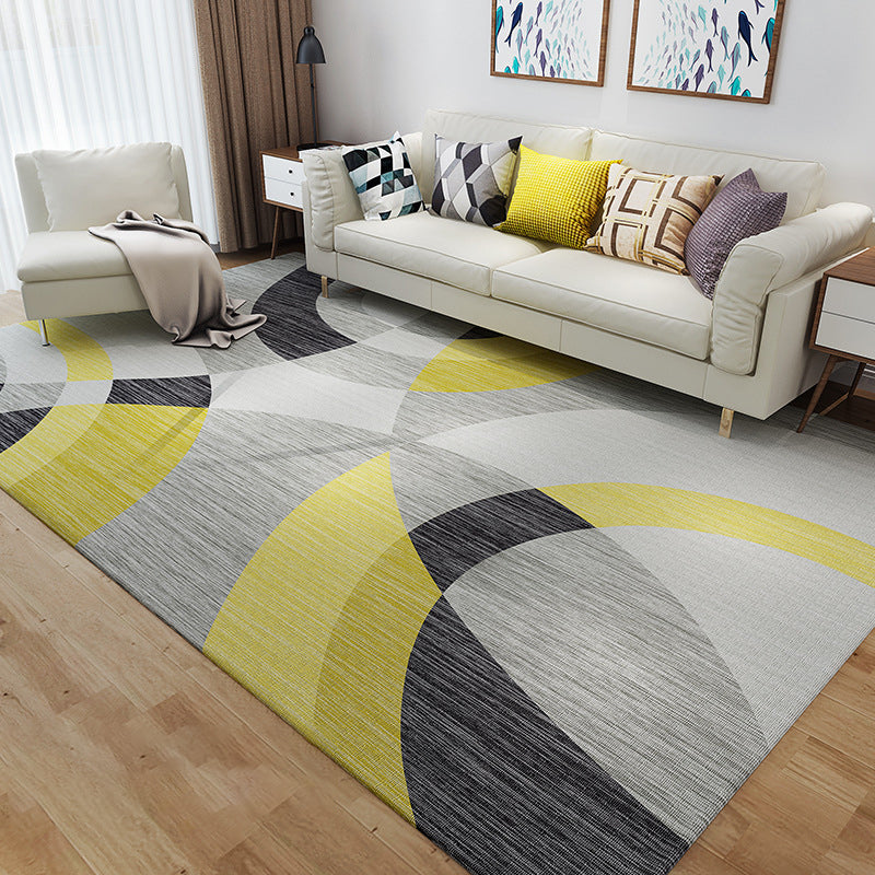 Avelena | Chic Postmodernismus Teppich Multi Color Steampunk Teppich Synthetik Haustierfreundlich Fleckenresistent Rutschfeste Unterlage Teppich für Zuhause