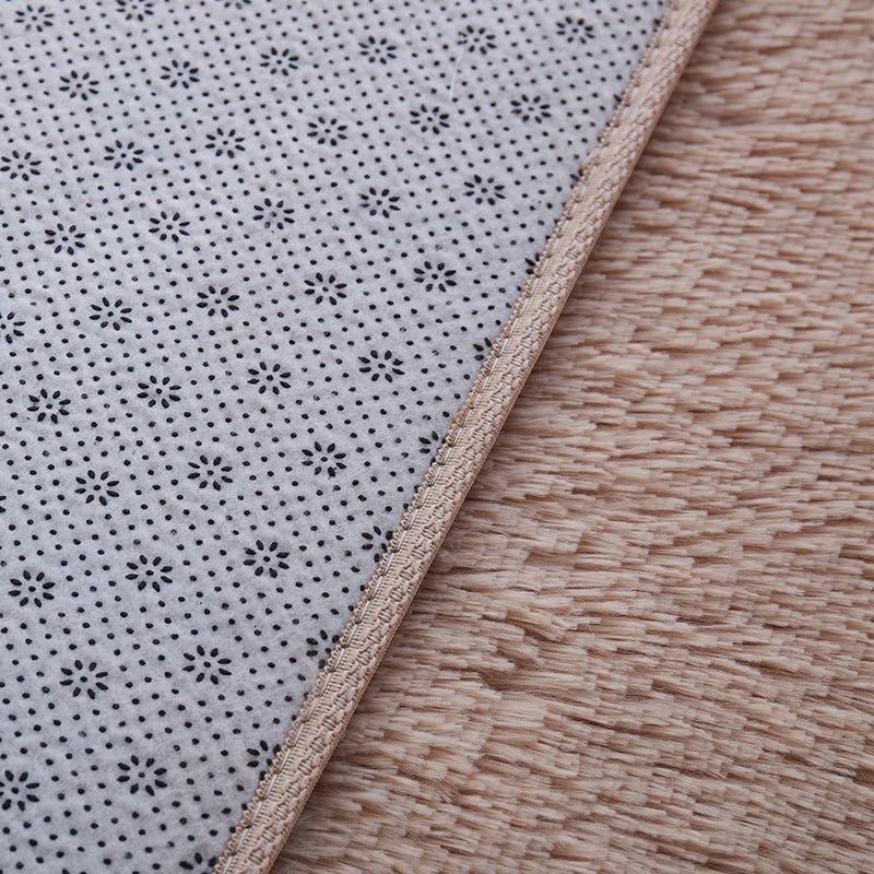 Avelena | Multi-Color Home Area Rug Nordic Plain Rug Fluffy Machine Washable Stain Resistant Anti-Slip Backing Rug with Braided Trim