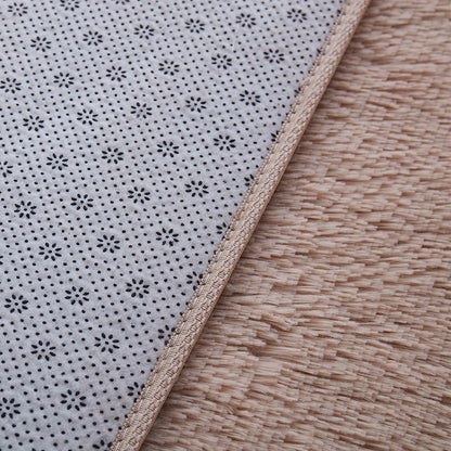 Avelena | Multi-Color Home Area Rug Nordic Plain Rug Fluffy Machine Washable Stain Resistant Anti-Slip Backing Rug with Braided Trim