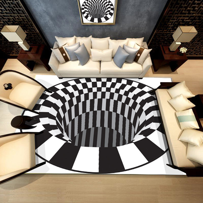 Avelena | Multicolor 3D Optische Illusionen Teppich Polyester Modern Innen Teppich Rutschfeste Rückseite Fleckenresistent Haustierfreundlicher Teppich für Zuhause