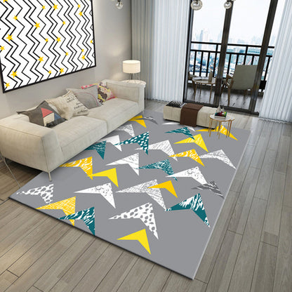 Avelena | Multicolor 3D Optische Illusionen Teppich Polyester Modern Innen Teppich Rutschfeste Rückseite Fleckenresistent Haustierfreundlicher Teppich für Zuhause