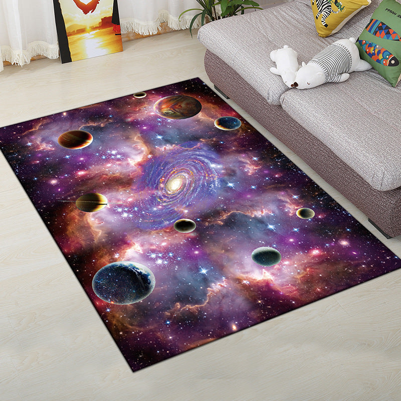 Avelena | Multi-Color Moderner Teppich Polyester Digital Grafik Teppich Antirutsch Rücken Haustierfreundlicher Waschbarer Teppich für das Gästezimmer