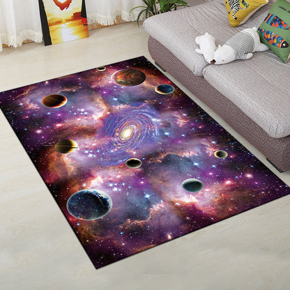 Avelena | Multi-Color Moderner Teppich Polyester Digital Grafik Teppich Antirutsch Rücken Haustierfreundlicher Waschbarer Teppich für das Gästezimmer