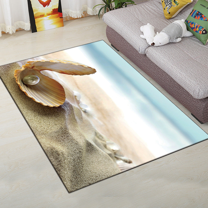 Avelena | Multi-Color Moderner Teppich Polyester Digital Grafik Teppich Antirutsch Rücken Haustierfreundlicher Waschbarer Teppich für das Gästezimmer