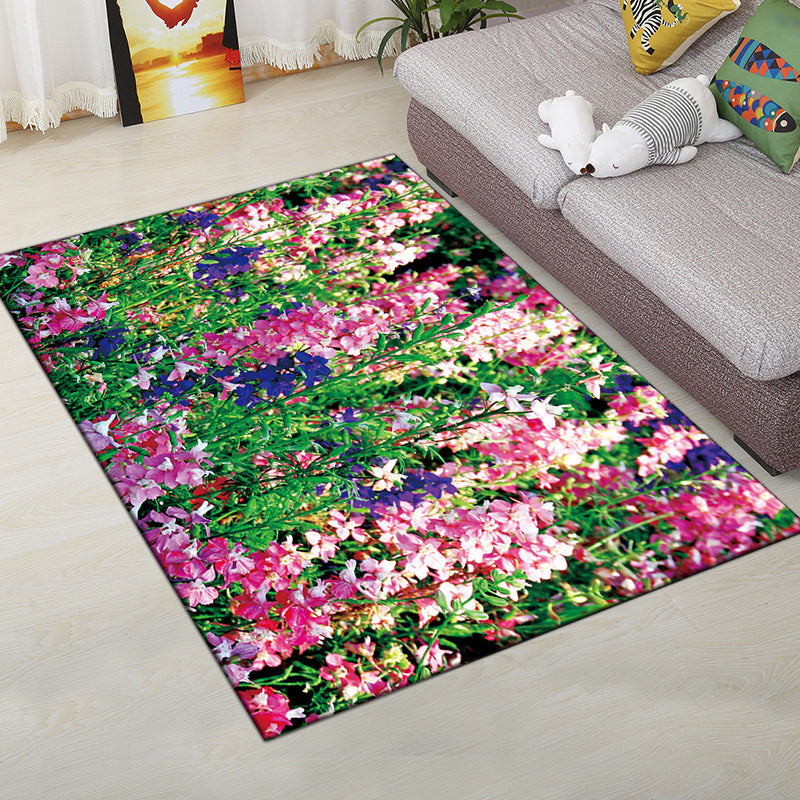 Avelena | Multi-Color Moderner Teppich Polyester Digital Grafik Teppich Antirutsch Rücken Haustierfreundlicher Waschbarer Teppich für das Gästezimmer
