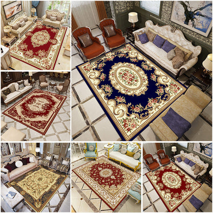 Avelena | Schöner mehrfarbiger Jacquard-Teppich aus Polypropylen traditioneller Teppich fleckenresistent waschbar rutschfeste Unterlage Teppich für Raum