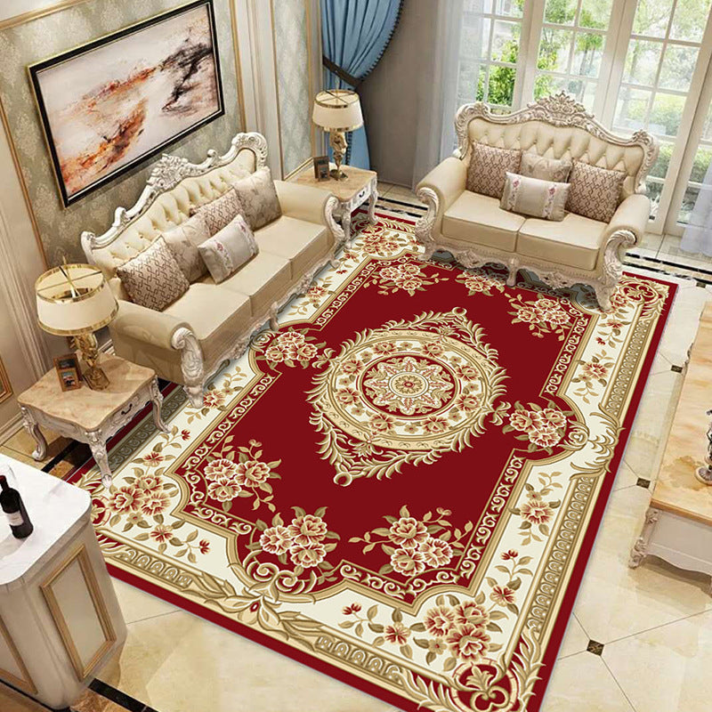 Avelena | Schöner mehrfarbiger Jacquard-Teppich aus Polypropylen traditioneller Teppich fleckenresistent waschbar rutschfeste Unterlage Teppich für Raum