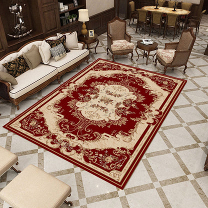 Avelena | Schöner mehrfarbiger Jacquard-Teppich aus Polypropylen traditioneller Teppich fleckenresistent waschbar rutschfeste Unterlage Teppich für Raum