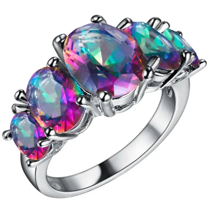 Avelena | Rose Crystal Cz Ring - Farbenfrohe Mode