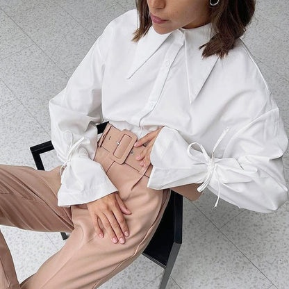 Avelena | Modische Weiße Lässige Bluse