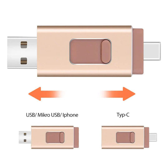 Avelena | 4 In 1 Hochgeschwindigkeits-USB-Flash-Laufwerk für mehrere Geräte