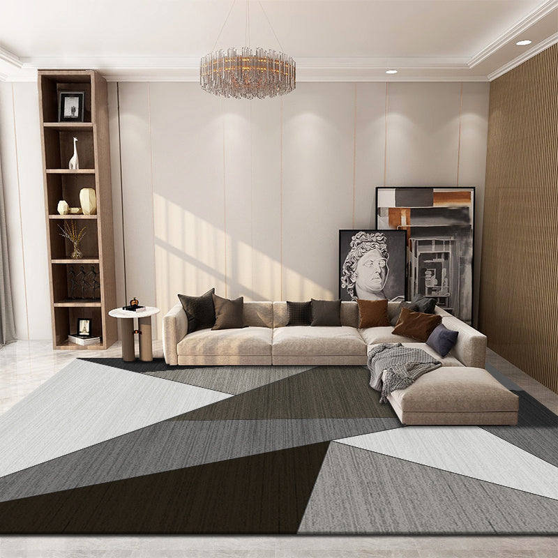Avelena | Novelty Parlor Teppich Mehrfarbig Geometrisches Muster Innen Teppich Baumwollmischung Rutschfest Haustierfreundlicher Teppich