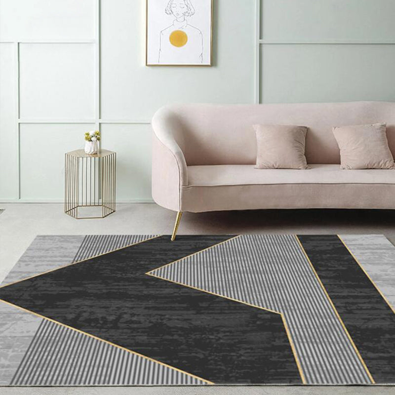 Avelena | Novelty Parlor Teppich Mehrfarbig Geometrisches Muster Innen Teppich Baumwollmischung Rutschfest Haustierfreundlicher Teppich