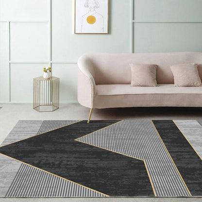 Avelena | Novelty Parlor Teppich Mehrfarbig Geometrisches Muster Innen Teppich Baumwollmischung Rutschfest Haustierfreundlicher Teppich