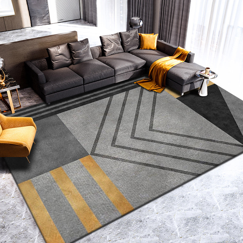 Avelena | Novelty Parlor Teppich Mehrfarbig Geometrisches Muster Innen Teppich Baumwollmischung Rutschfest Haustierfreundlicher Teppich