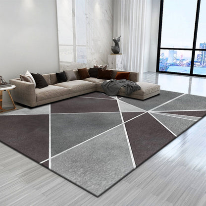 Avelena | Novelty Parlor Teppich Mehrfarbig Geometrisches Muster Innen Teppich Baumwollmischung Rutschfest Haustierfreundlicher Teppich