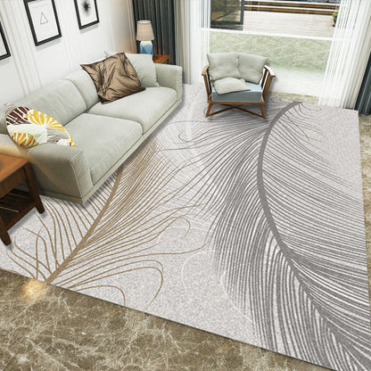 Avelena | Luxe Wohnzimmerteppich Mehrfarbig Pflanzen Indoor Teppich Synthetik Pflegeleicht Maschinenwaschbar Teppich
