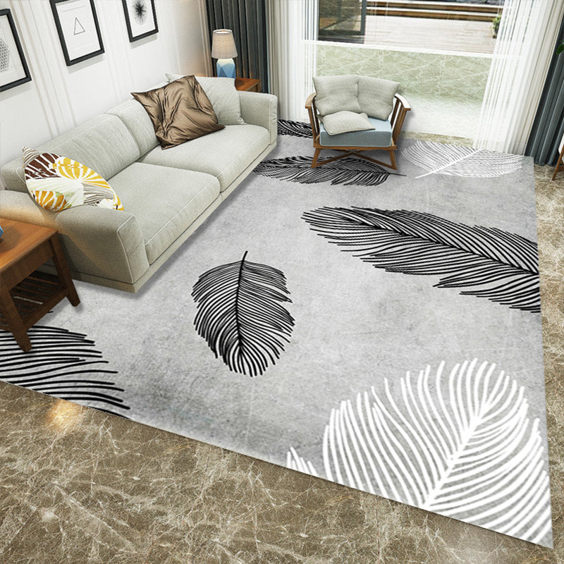 Avelena | Luxe Wohnzimmerteppich Mehrfarbig Pflanzen Indoor Teppich Synthetik Pflegeleicht Maschinenwaschbar Teppich