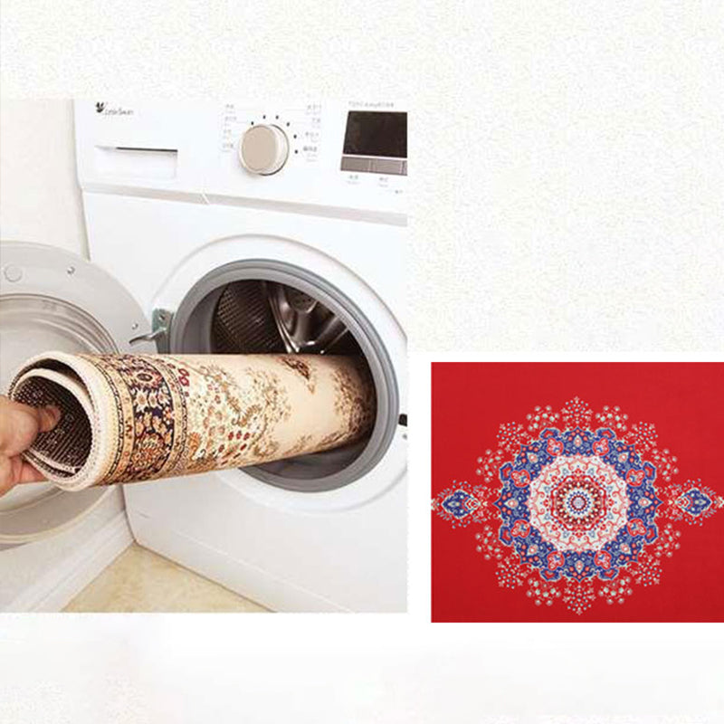 Avelena | Americana Home Teppich Multi Colored Gedruckter Teppich Polyster Rutschfeste Unterlage Pflegeleichter Teppich
