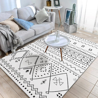 Avelena | Native American Linie Druck Teppich Multi Color Polypropylen Teppich Haustierfreundlich Rutschfeste Rückseite Maschinenwaschbar Teppich für Wohnzimmer