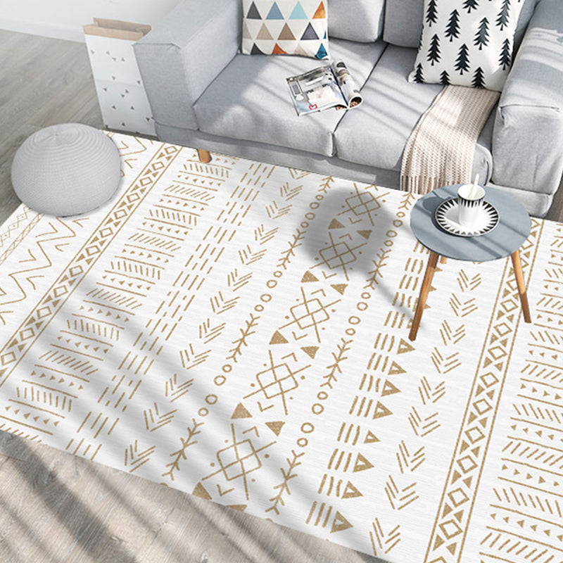 Avelena | Native American Linie Druck Teppich Multi Color Polypropylen Teppich Haustierfreundlich Rutschfeste Rückseite Maschinenwaschbar Teppich für Wohnzimmer