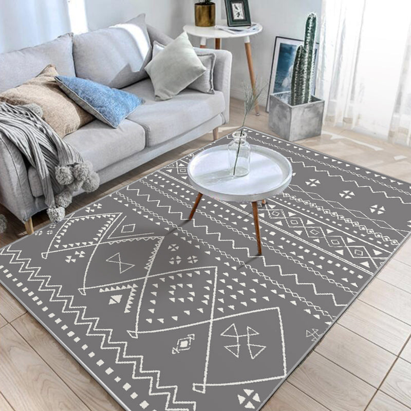 Avelena | Native American Linie Druck Teppich Multi Color Polypropylen Teppich Haustierfreundlich Rutschfeste Rückseite Maschinenwaschbar Teppich für Wohnzimmer