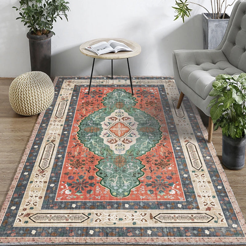 Avelena | Native American Linie Druck Teppich Multi Color Polypropylen Teppich Haustierfreundlich Rutschfeste Rückseite Maschinenwaschbar Teppich für Wohnzimmer