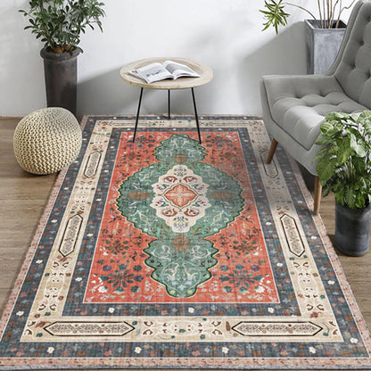 Avelena | Native American Linie Druck Teppich Multi Color Polypropylen Teppich Haustierfreundlich Rutschfeste Rückseite Maschinenwaschbar Teppich für Wohnzimmer