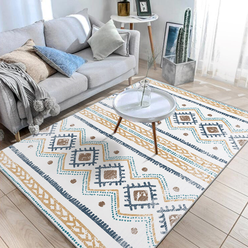 Avelena | Native American Linie Druck Teppich Multi Color Polypropylen Teppich Haustierfreundlich Rutschfeste Rückseite Maschinenwaschbar Teppich für Wohnzimmer