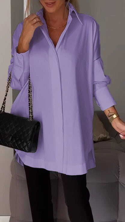 Chique Bluse aus Chiffon in Übergröße