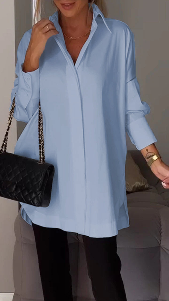 Chique Bluse aus Chiffon in Übergröße