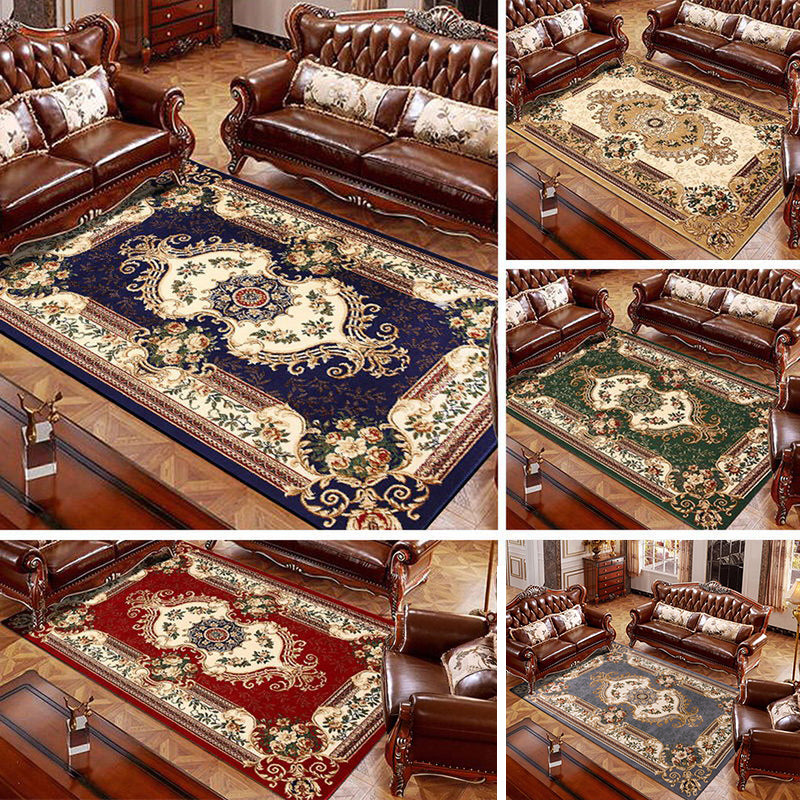 Avelena | Olden Floral Printed Rug Mehrfarbiger Synthetik Bereich Teppich Haustierfreundlich Pflegeleicht Indoor Teppich für das Wohnzimmer