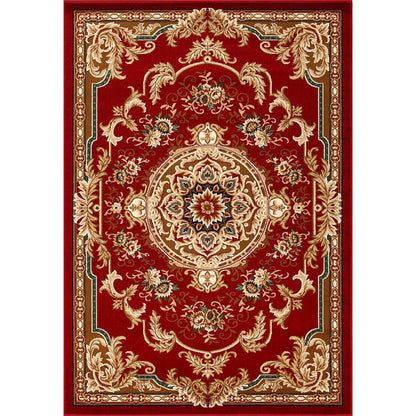 Avelena | Olden Floral Printed Rug Mehrfarbiger Synthetik Bereich Teppich Haustierfreundlich Pflegeleicht Indoor Teppich für das Wohnzimmer