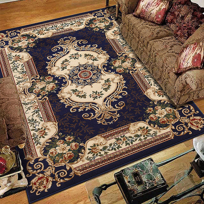 Avelena | Olden Floral Printed Rug Mehrfarbiger Synthetik Bereich Teppich Haustierfreundlich Pflegeleicht Indoor Teppich für das Wohnzimmer