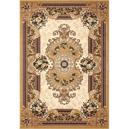 Avelena | Olden Floral Printed Rug Mehrfarbiger Synthetik Bereich Teppich Haustierfreundlich Pflegeleicht Indoor Teppich für das Wohnzimmer