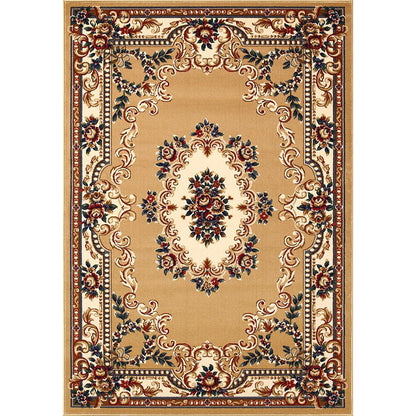 Avelena | Olden Floral Printed Rug Mehrfarbiger Synthetik Bereich Teppich Haustierfreundlich Pflegeleicht Indoor Teppich für das Wohnzimmer