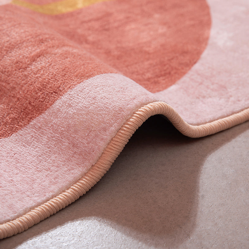 Avelena | Fancy Cartoon Print Teppich Mehrfarbiger Baumwollmischung Teppich für den Innenbereich Rutschfeste Rückseite Maschinenwaschbarer Teppich für das Schlafzimmer