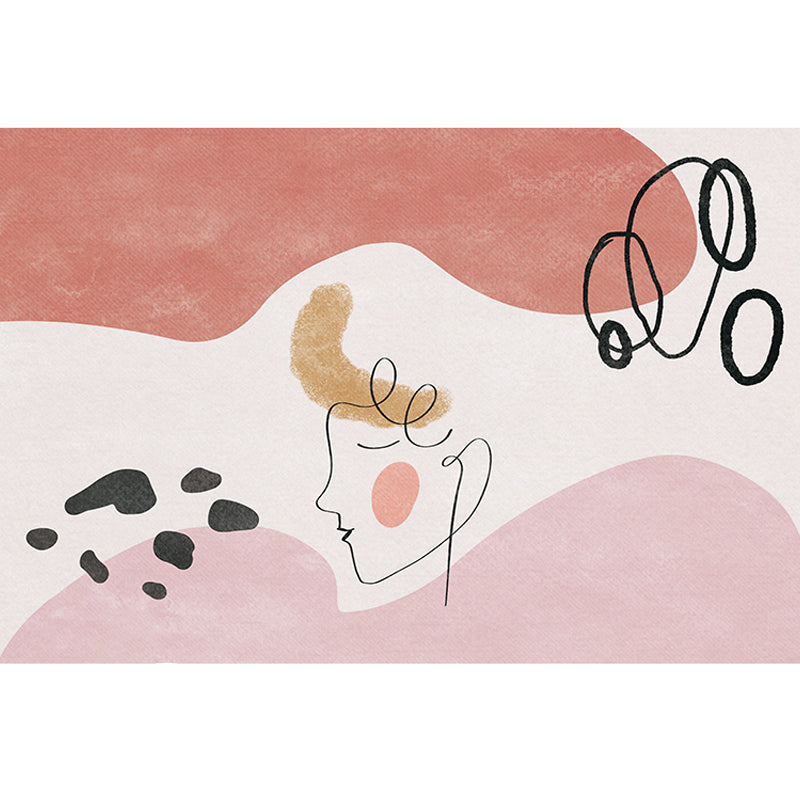 Avelena | Fancy Cartoon Print Teppich Mehrfarbiger Baumwollmischung Teppich für den Innenbereich Rutschfeste Rückseite Maschinenwaschbarer Teppich für das Schlafzimmer
