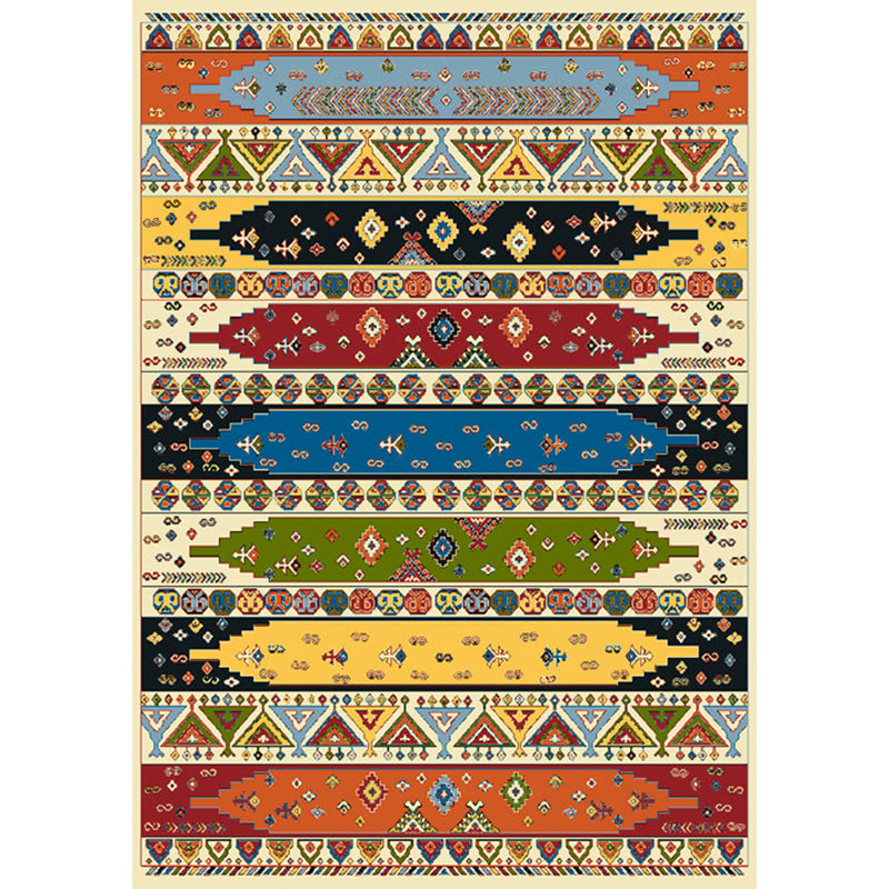 Avelena | Boho Parlor Teppich Mehrfarbig Geometrisch Bedruckter Bereich Teppich Synthetik Rutschfest Haustierfreundlich Pflegeleicht Innen Teppich