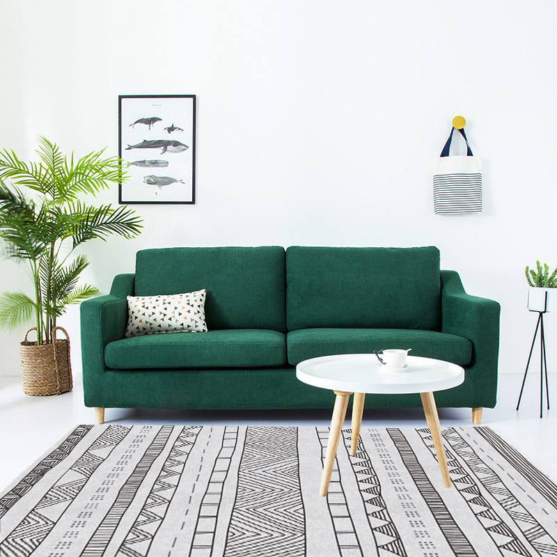 Avelena | Boho Parlor Teppich Mehrfarbig Geometrisch Bedruckter Bereich Teppich Synthetik Rutschfest Haustierfreundlich Pflegeleicht Innen Teppich
