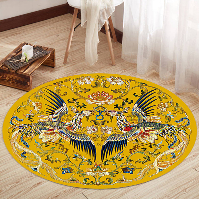 Avelena | Oriental Wohnzimmerteppich Mehrfarbiger Floral Druck Innen Teppich Polypropylen Antiskid Waschbar Pflegeleicht Teppich