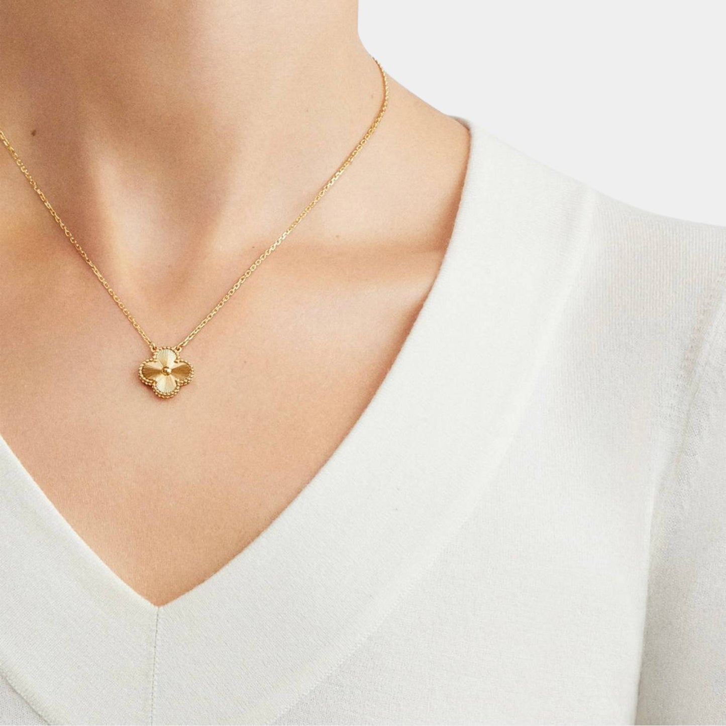 Avelena | Kleeblatt Schmuckset Kette, Armband & Ohrringe