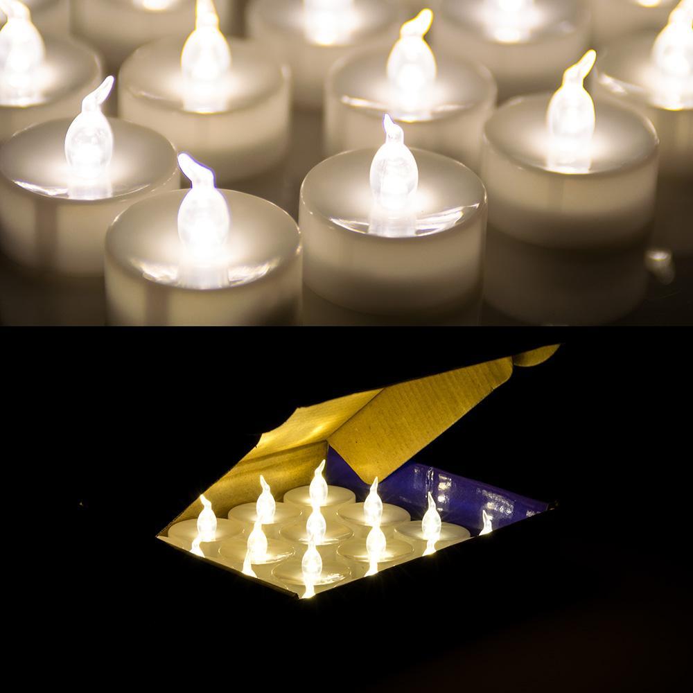Avelena | 24-teilig: Warmweiß Teelichter Timer Flameless Rauchfrei Kerzen