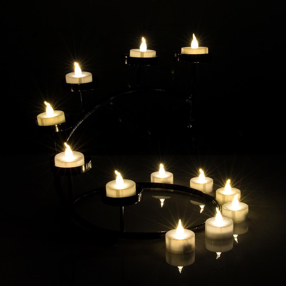 Avelena | 24-teilig: Warmweiß Teelichter Timer Flameless Rauchfrei Kerzen