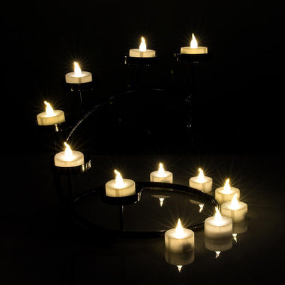 Avelena | 24-teilig: Warmweiß Teelichter Timer Flameless Rauchfrei Kerzen