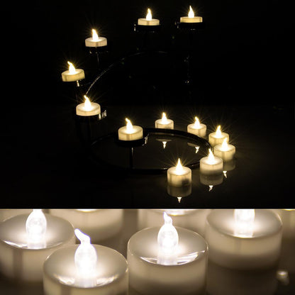 Avelena | 24-teilig: Warmweiß Teelichter Timer Flameless Rauchfrei Kerzen